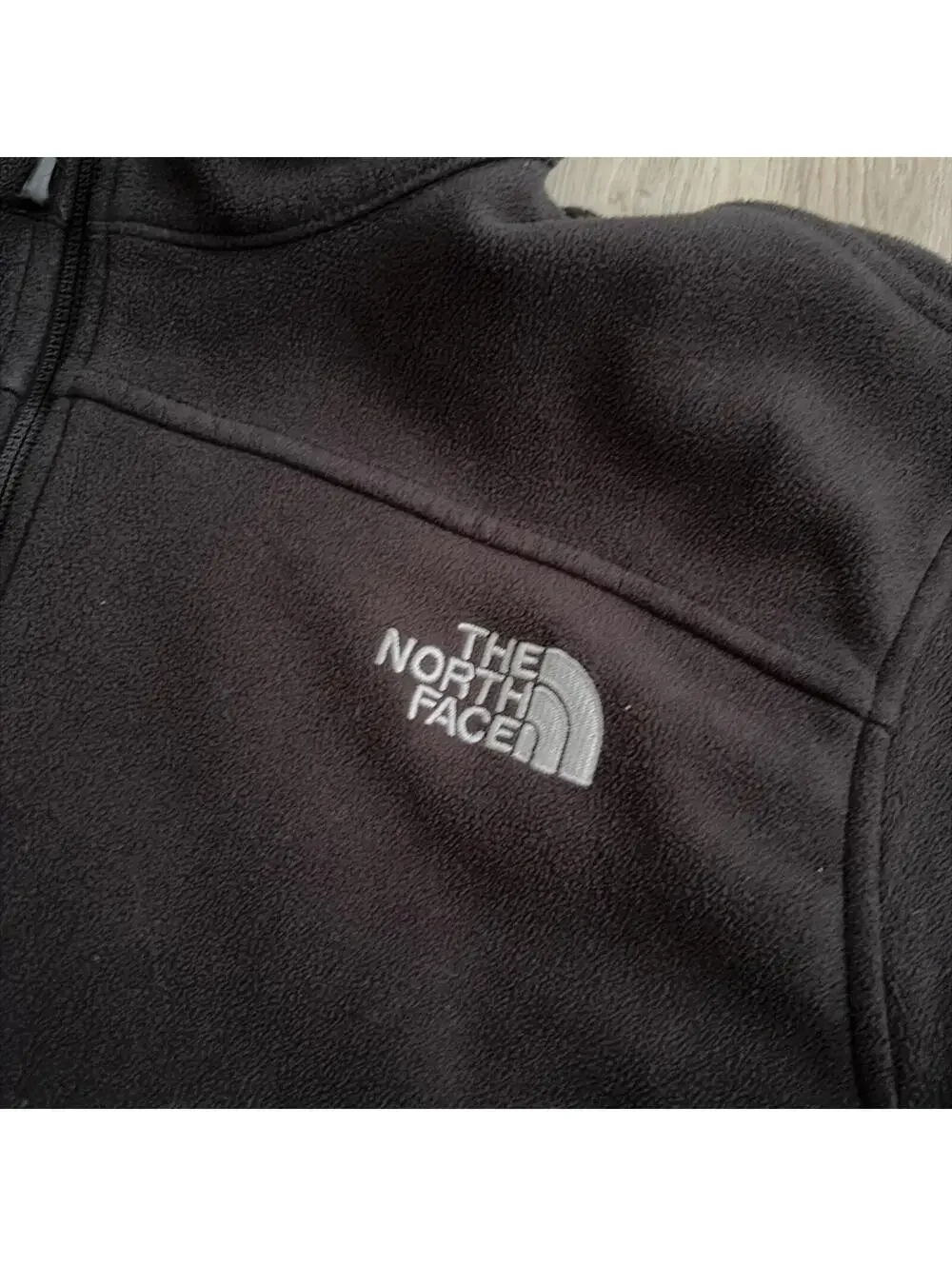 The North Face Men's Black Full Zip Fleece Jacket Logo Size M Outdoor Windwall